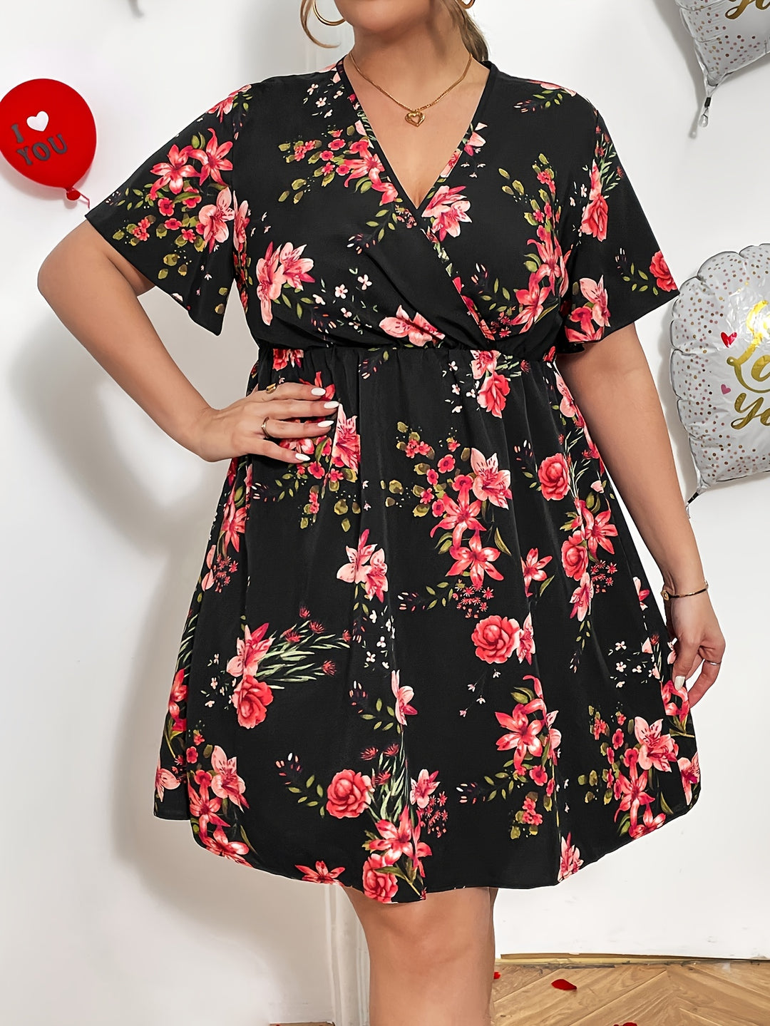 Nyla – Rose Print Dress
