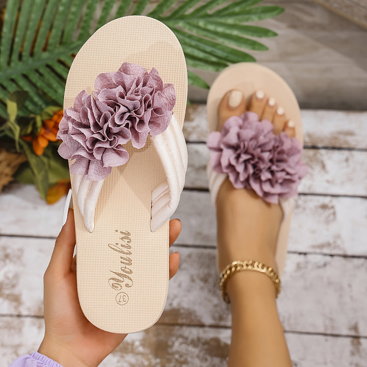 Lilia – Floral Flip Flops