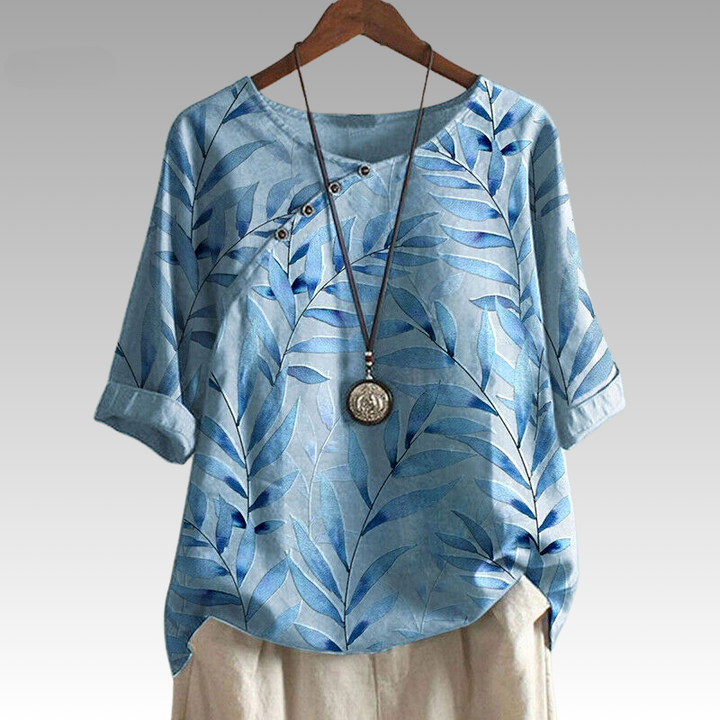 Marisa | Nature-Inspired Button Detail Top