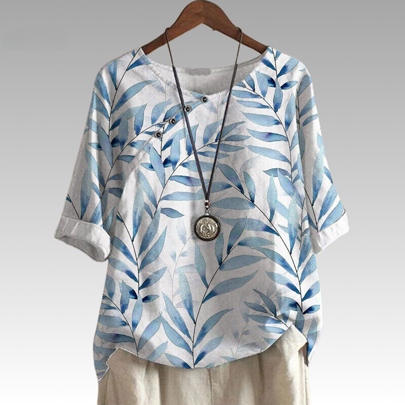 Marisa | Nature-Inspired Button Detail Top