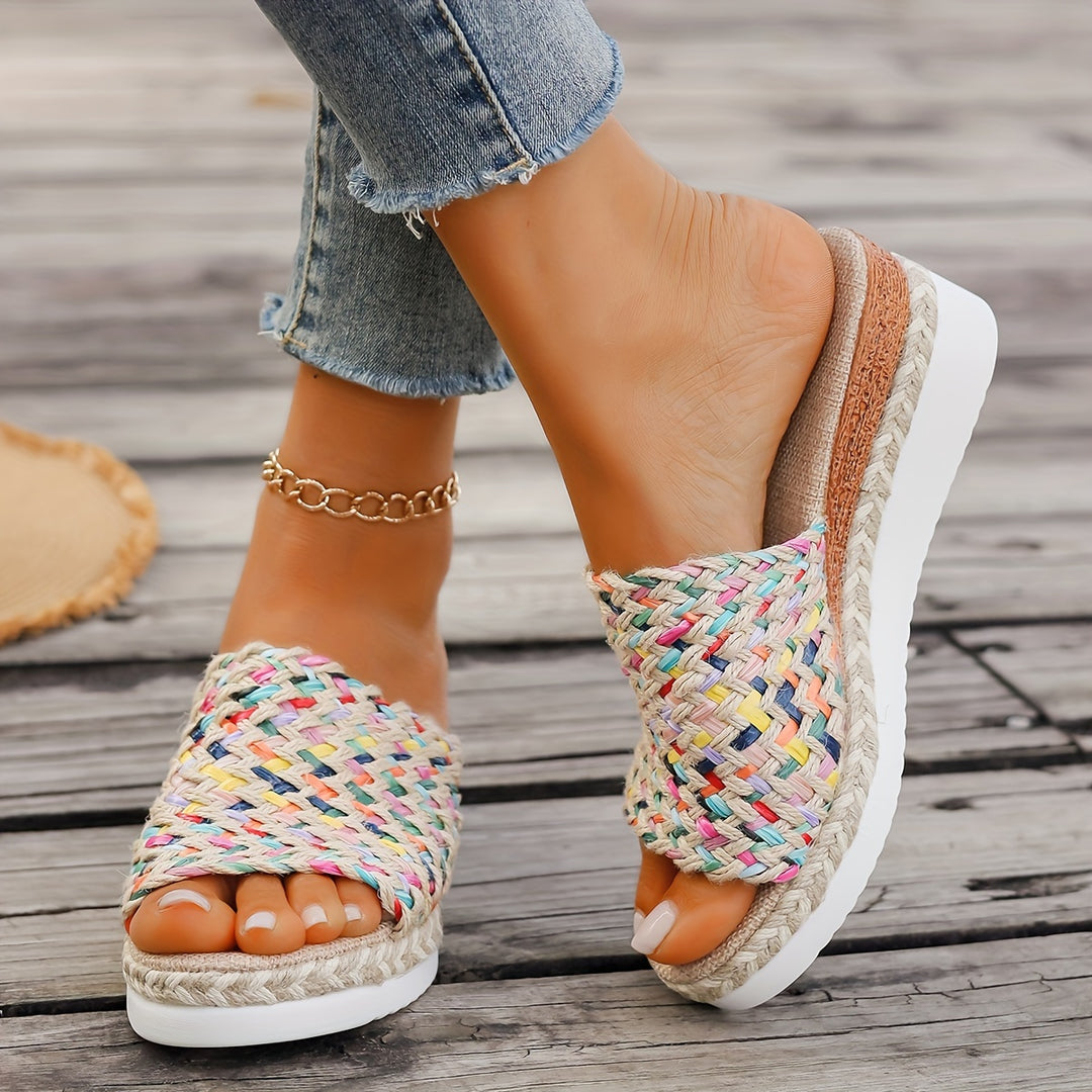 Ulyssa - Woven Straw Sandals