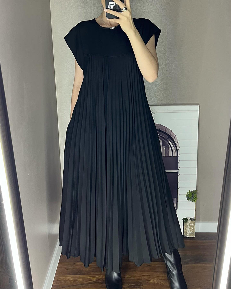 Elysian Elegance - Pleated Maxi Dress