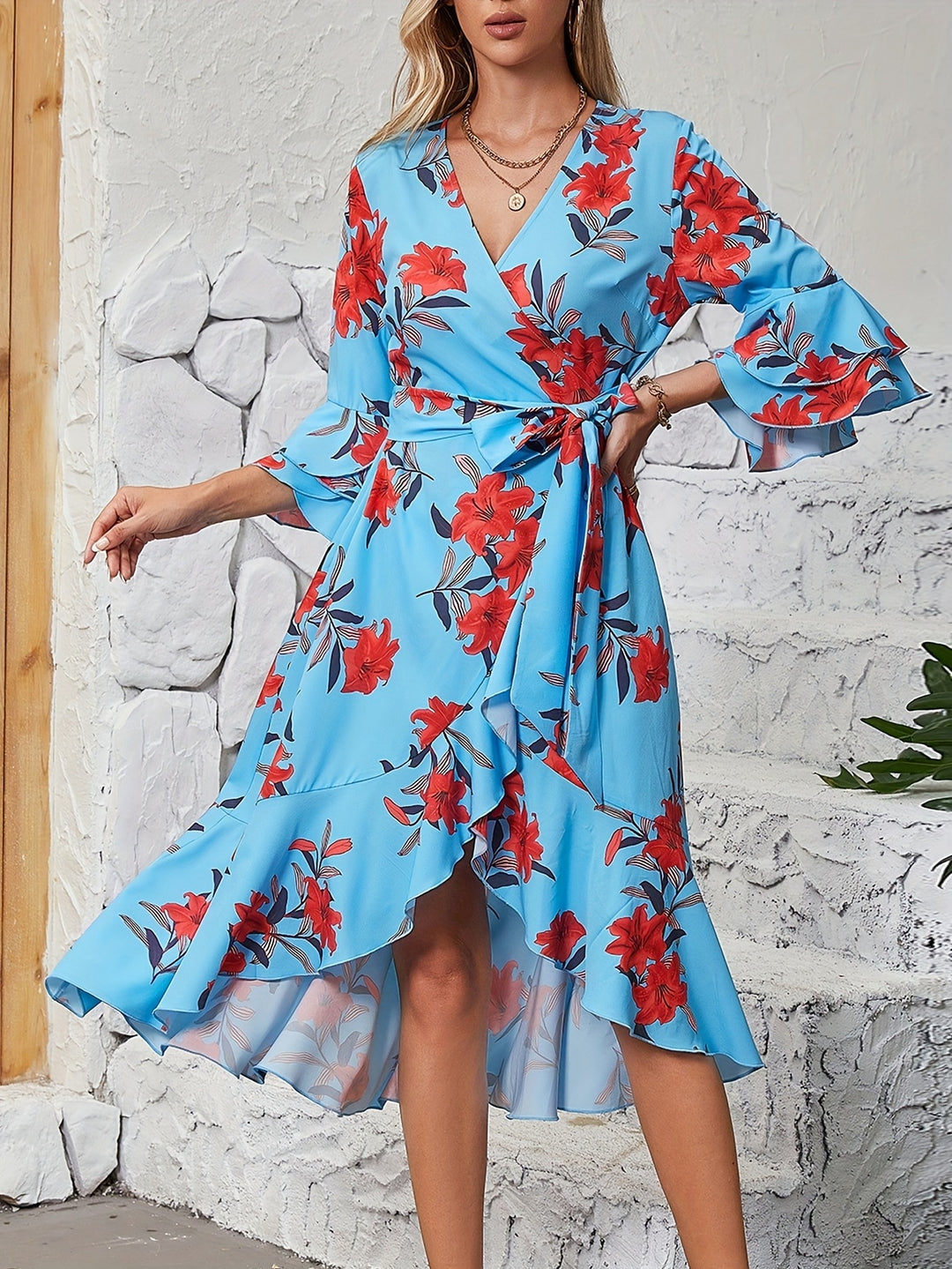 Jada – Floral Ruffle Dress