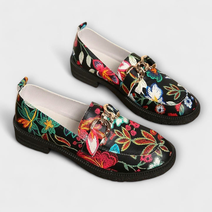 Mila – Floral Patterned Multicolored Loafers