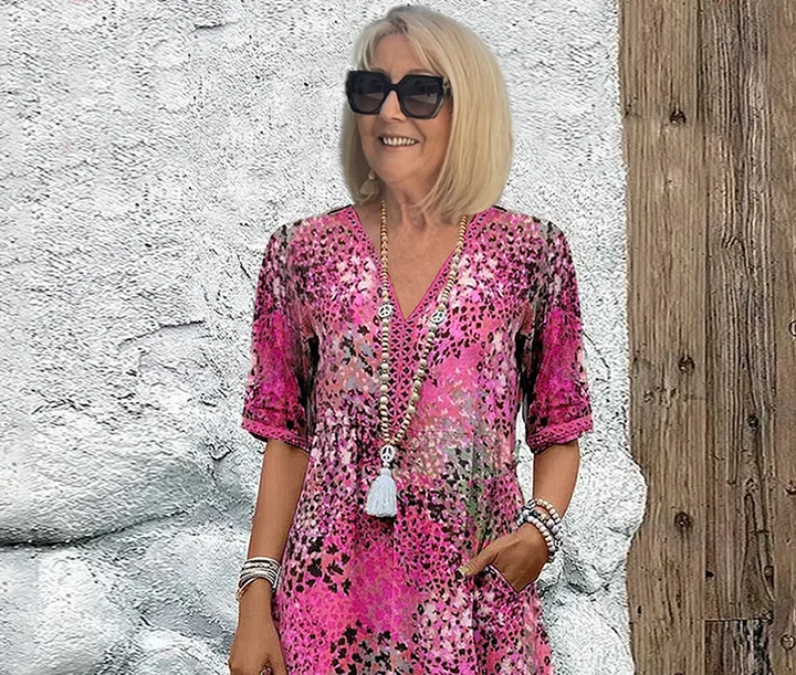 Lisa | Vibrant Mid Length Dress