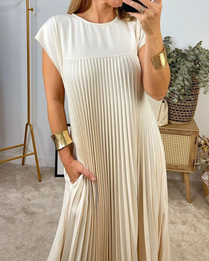 Elysian Elegance - Pleated Maxi Dress