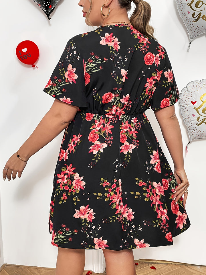 Nyla – Rose Print Dress