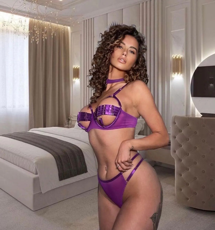 Maloi - Sultry Four Piece Adjustable Straps Lingerie