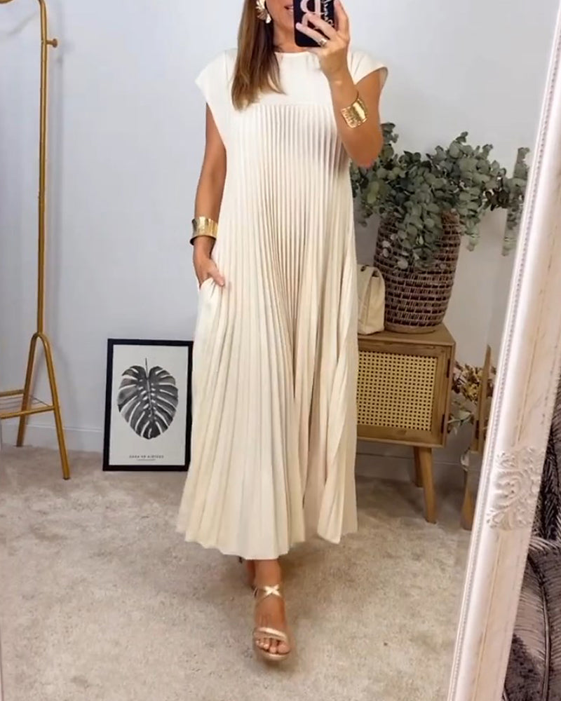 Elysian Elegance - Pleated Maxi Dress