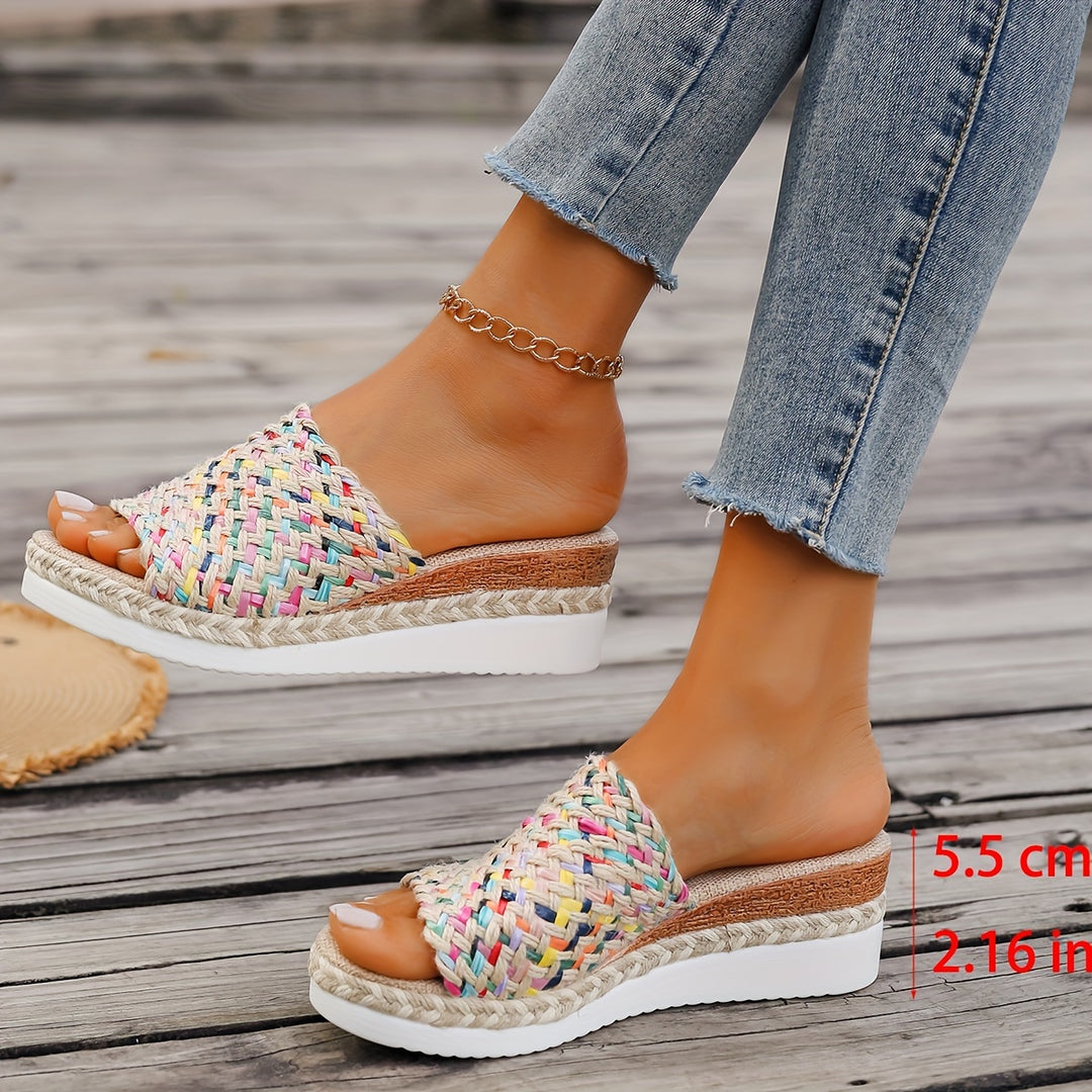 Ulyssa - Woven Straw Sandals
