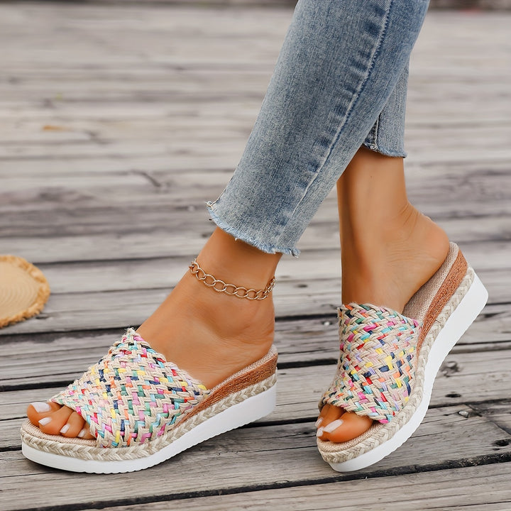 Ulyssa - Woven Straw Sandals