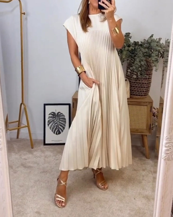 Elysian Elegance - Pleated Maxi Dress