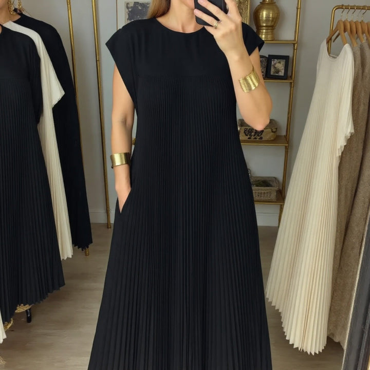 Elysian Elegance - Pleated Maxi Dress
